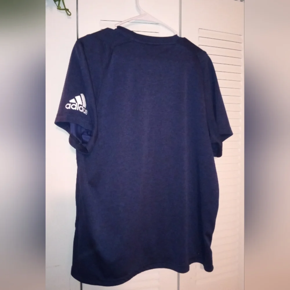 Adidas Deep Blue Crew Neck Tee - Picture 4 of 6